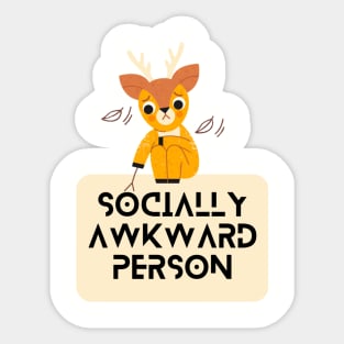 Socially Awkward Person Sticker